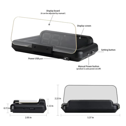 Head Up Display (HUD) For CarPlay And Android Auto Cars