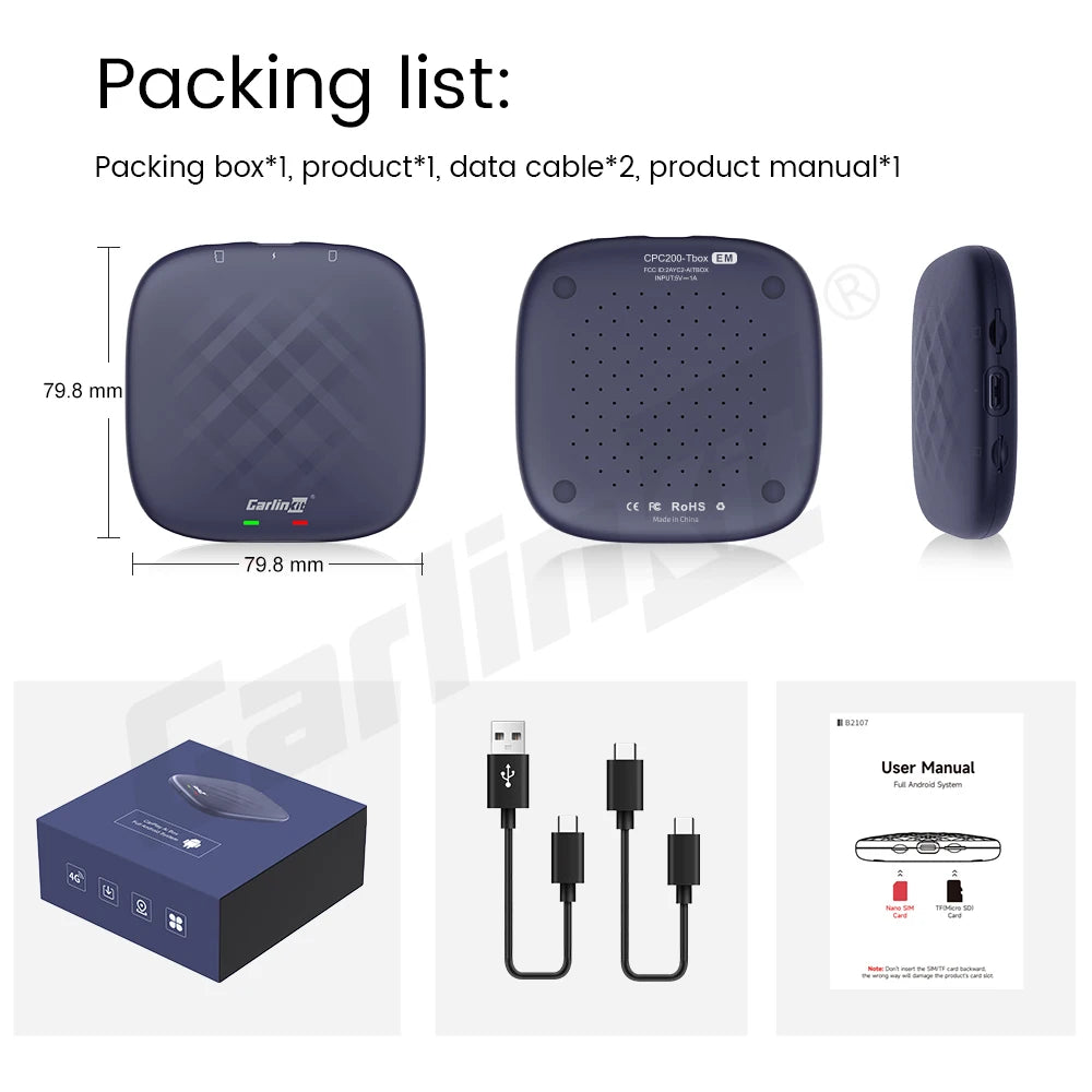 Wireless-carplay-and-android-auto-netflix-youtube-and-video-streaming-adapter-AI-box-carlinkit-android-13.0-packing-list