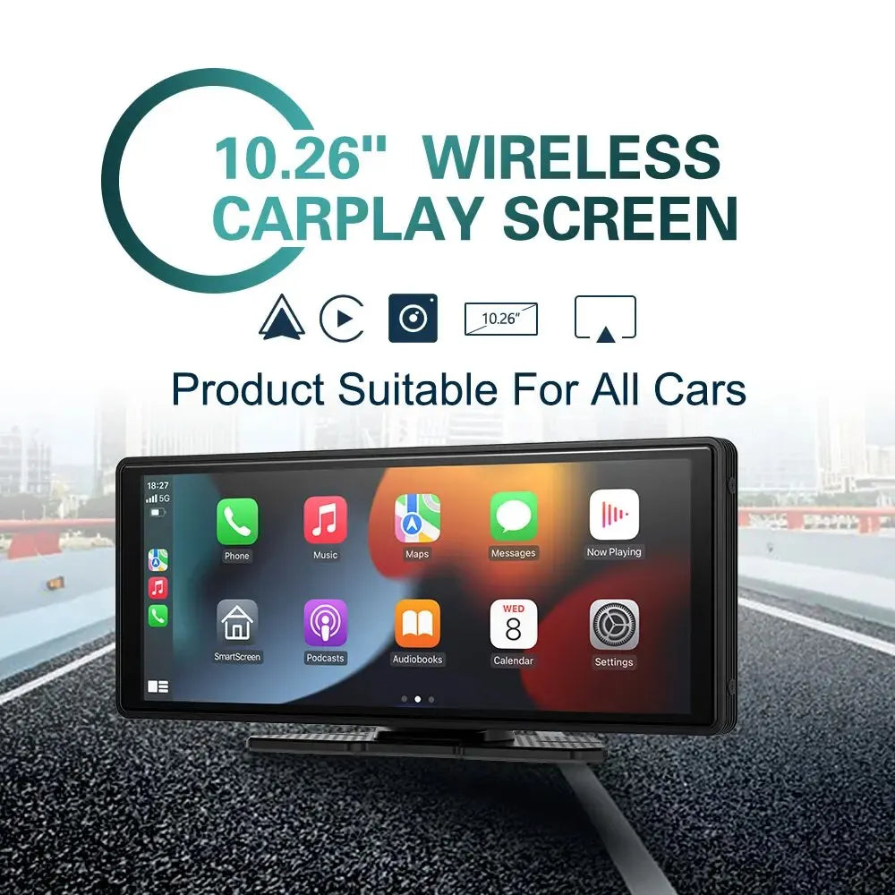 Wireless-carplay-android-auto-touch-screen-car-radio-10.26-inch-portable-stereo-display-apple-ios-iphone-android-mobile-XUDA-bluetooth-music-hands-free-calling 