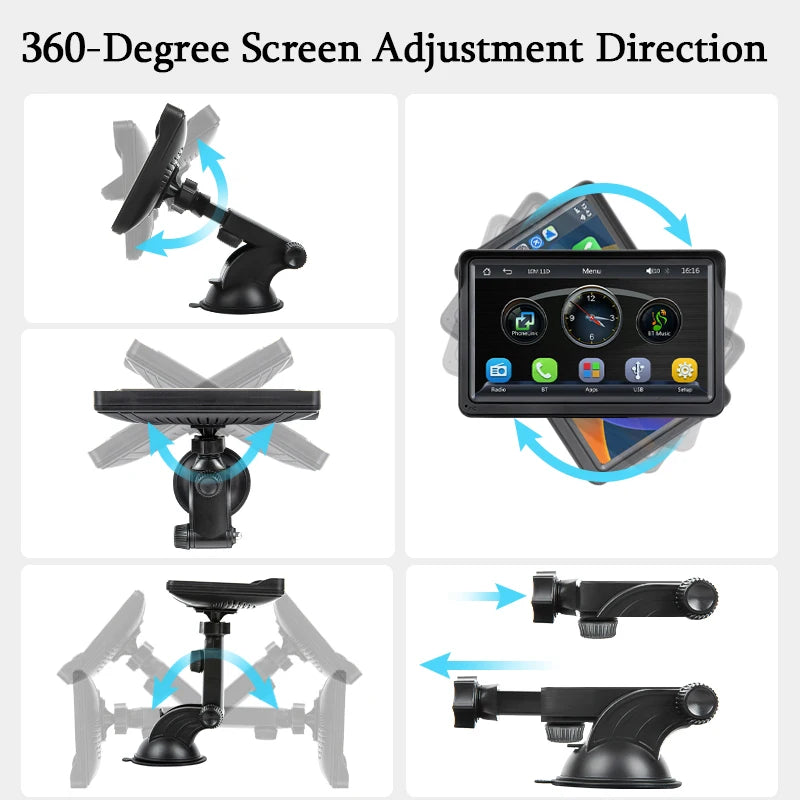 Wireless-carplay-android-auto-touch-screen-360-adjustment